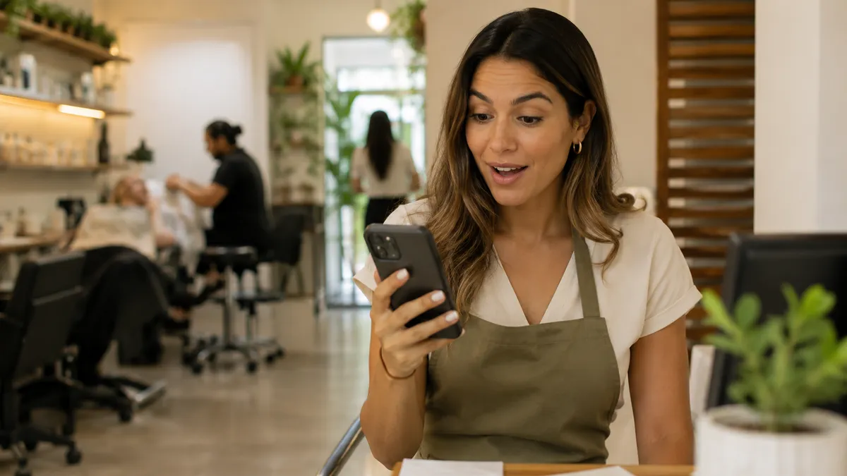 Emprendedora recibiendo un cliente automático gracias a GoHighLevel implementado por SURCA