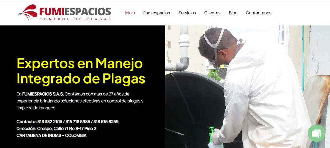 Proyecto web para Fumiespacios — Control de plagas