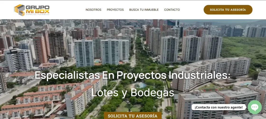 Proyecto web para Grupo Mi Box — Inmobiliario industrial